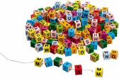 325 Houten letter blokjes gekleurd - Creatief speelgoed