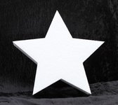 6x Styrofoam formes étoile 40 x 5 cm passe-temps / matériel d'artisanat - décoration d'étoiles de peinture