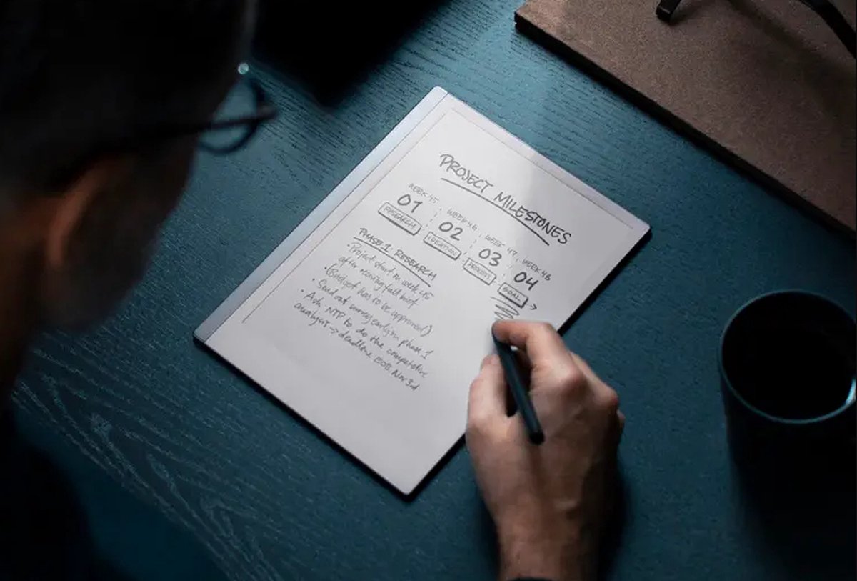Remarkable 2 - Tablette à dessin - avec Marker et étui folio slim bleu