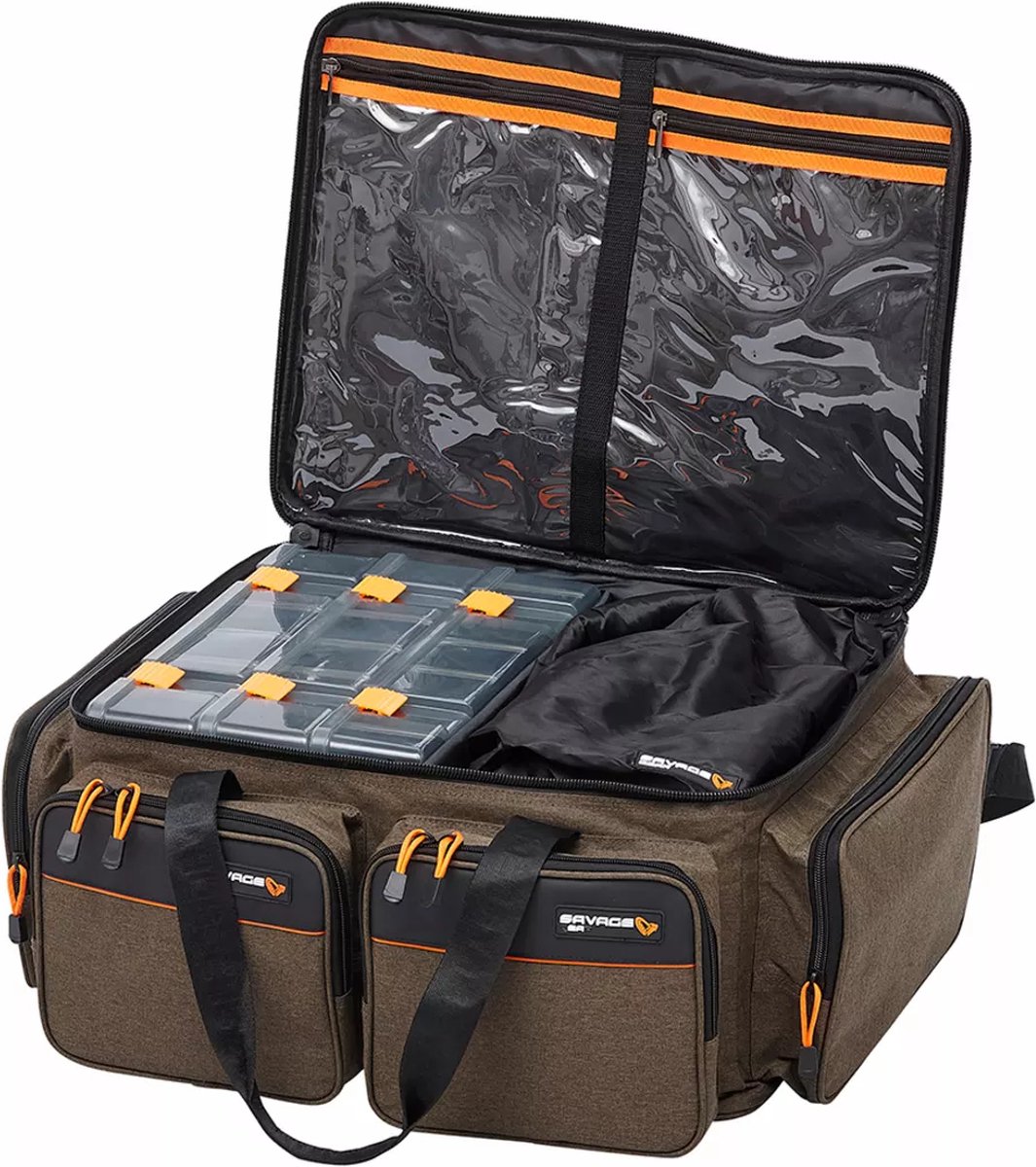 Savage Gear - System Box Bag - 59 liter - XL - inclusief 3 tackleboxen - Roofvistas - Kunstaastas - Savage Gear
