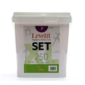 Levelit - Levelling kit XL - 2mm - 250 stuks - Tegel Nivelleersysteem - Tegeldikte 15-25mm
