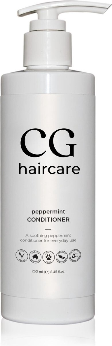 CG Haircare Peppermint Scalp Conditioner – Tegen Jeuk, Roodheid & Schilfers- 99,5% Natuurlijk – Met Pepermunt, Ginseng & Quinoa Proteïne – Kalmerend & Versterkend – Vegan – 250 ml
