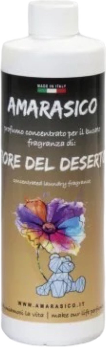 Amarasico Wasparfum Woestijnbloem - 500 ml – Frisse was – Heerlijke geur – Textielverfrisser – Wasverzachter – Bloemengeur