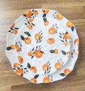 Borden met sinaasappels - 10 inch - 2 stuks