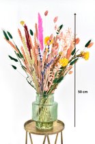 Fleurs séchées avec vase - bouquet avec vase - 50 cm - Couleurs mélangées - Natuurlijk Bloemen