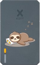 Xtorm Powerbank 10 000mAh Grijs - Design - Paresseux endormi - Port USB-C - Léger / Format voyage - Convient pour iPhone et Samsung