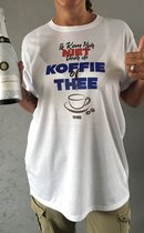 Ik Kom Hier Niet Voor De Koffie Of Thee T-shirt | Grappige tekst | T-shirt tekst | Fun Shirt | Tshirt | Maat XL | TophitZ on Shirt | Donnie | Unisex | Carnaval | Feest | Opdruk