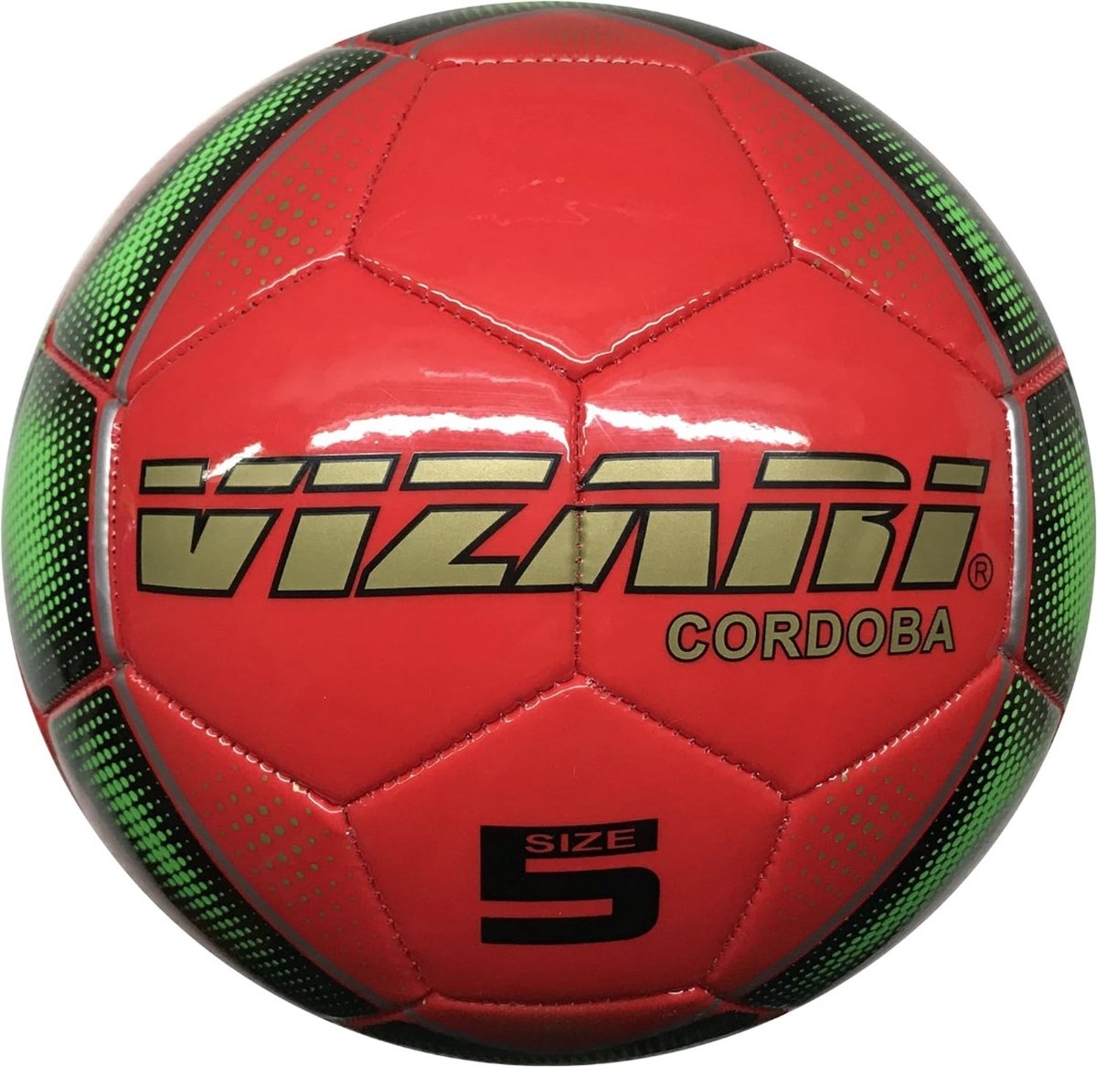 VIZARI CORDOBA Voetbal | Rood | Maat 4 | Unieke Grafische Ontwerpen | Voetballen voor Kinderen & Volwassenen | Verkrijgbaar in 5 Kleuren