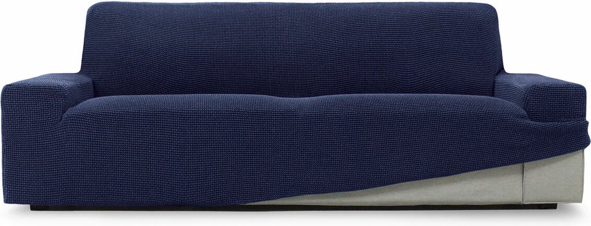Bankhoes Marineblauw Niagara Sofaskins | Bankhoes 3 Zitsbanken 180 - 230 cm | Stretch Zetelhoes | Bank beschermer | Bankbeschermer voor Honden en Katten