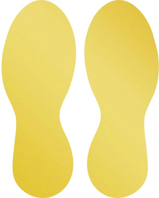 Durable 104704 Vloermarkeringsvorm voet, verwijderbaar Geel 5 paar (b x h) 90 mm x 240 mm