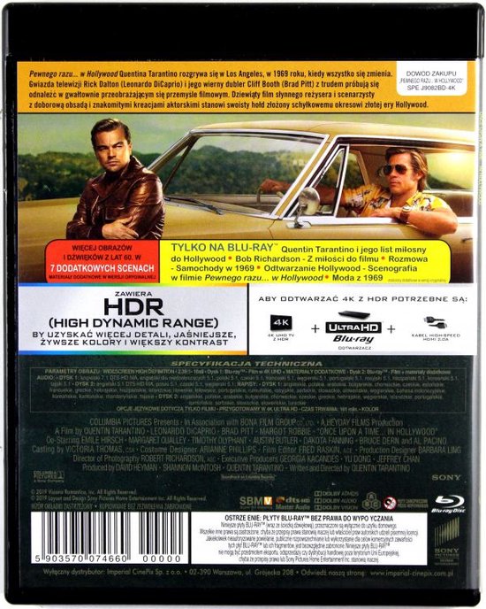 Once Upon A Time In Hollywood Blu Ray 4k Blu Ray Hal Dion Dvds 