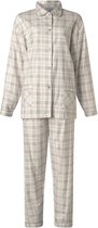 Cocodream Dames Flanel Pyjama Ruit - Grijs - maat XL