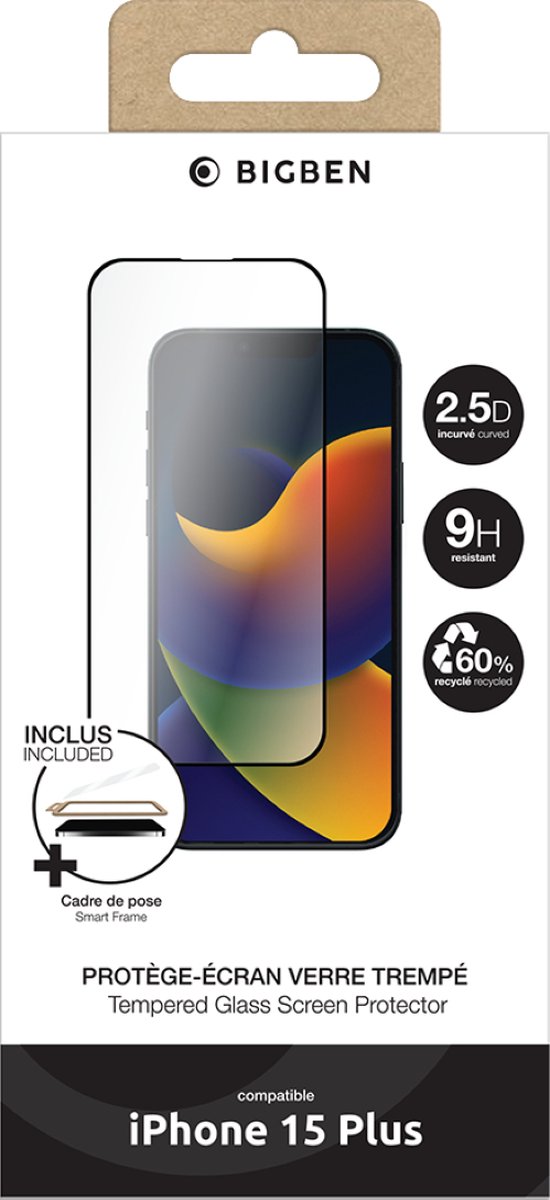 Protection d écran Forceglass Verre trempé 2,5D confidentialité iPhone 15  Pro Max