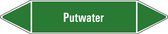 Putwater leidingmarkering op vel 126 x 26 mm - 5 per vel