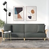 The Living Store Slaapbank Donkergrijs - 224 x 89 x 70 cm - Verstelbare rugleuning - Comfortabele zitervaring