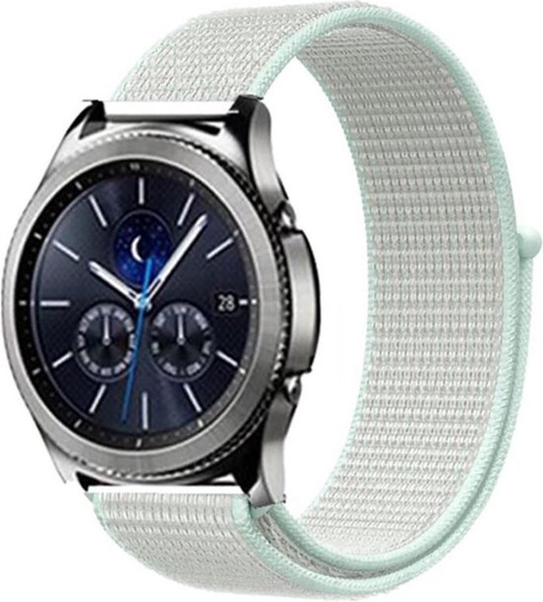Shop4 - Geschikt voor Samsung Galaxy Watch 42mm Bandje - Nylon Mint Groen