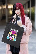 K-POP Totebag Merchandise - Just a girl who loves KPOP - Boodschappentas
