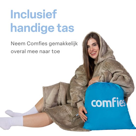 Comfies® Draagbare Deken - Hoodie Blanket huggle - Oversized - Oodie - Fleece Sherpa - Hoge kwaliteit- Plaid cozy snuggie - Ijs Icecream Print - Comfies