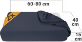 verpakking van 2 spanhoezen, kussenslopen voor gezondheidskussens, verpakking (2 stuks) - spanhoezen ca. 40 x 60-80 cm, antraciet