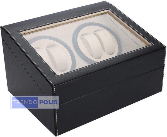Trendopolis Luxe 2-in-1 Horloge Opwinder en Opbergbox - Watchwinder - Horloge Doos - Horloge Box - Horloge Kist - Perfecte Bewaring voor Uw Horloges
