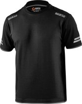 Sparco TECH T-Shirt - Stijlvol en veilig - Zwart/Grijs - Maat L