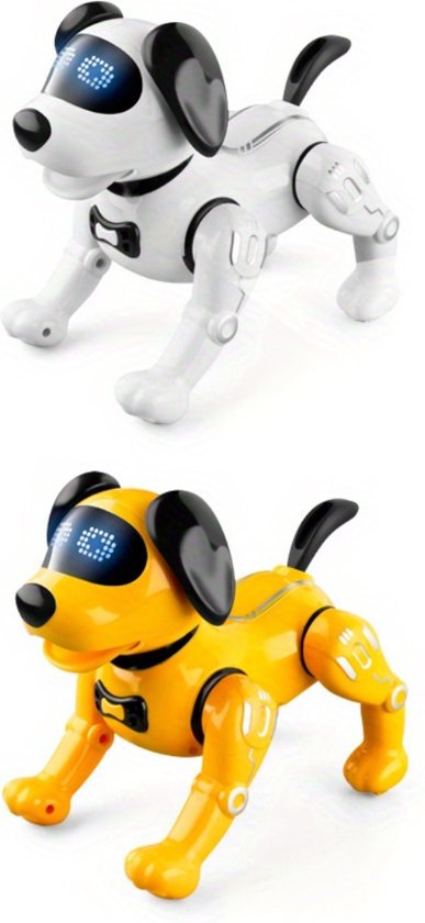 Arvona Robot Hond - Interactieve Hond - Robothond - Speelgoedhond - Robot - Inclusief Afstandsbediening - Wit - Arvona