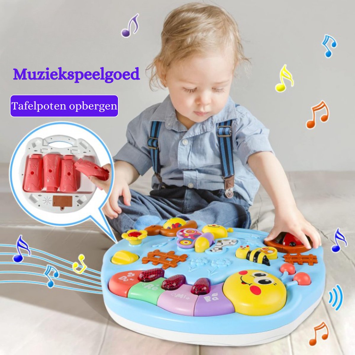 Table d'apprentissage musical pour bébé jouets 12-18 mois +