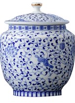 Porselein Begrafenis Urn 1000 ML - Crematie Urn - Uniek - Voor Huisdieren of Menselijk As - Crematie As - Mini Urn - Decoratie Urn