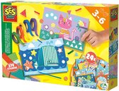 SES - Ik leer plakken en vormen herkennen - met 24 knutsel kaarten, 5 rollen gekleurd tape en stickers