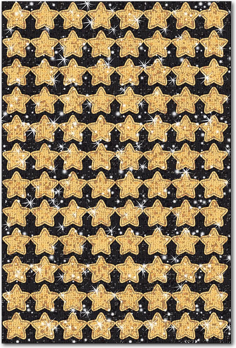 Stickervellen Gouden Glitter Sterren - 200 Sterren - 2 Stickervellen - Stickers Kerst — afbeelding 2