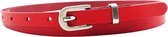 Fana Belts Riem en Cuir pour Femme Rouge - Ceinture de Hanche et de Cuir en Cuir - 1,5 cm de Large - Taille 90