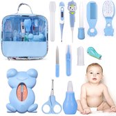 HomeBerg Babyverzorgingsset - 13-delig/set - pasgeborenen - verzorgingsset - Thermometer - Essentiële Healthcare accessoires - Baby - Reis - Thuisgebruik - draagtas - Blauw