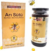 Natuurlijk LH Royal Jelly Pasta - Superfoods - Bee Polen - Raw Honey Mixture 300gr - Bron van Antioxidanten - Gold series - Rauwe Honing - Bijenpollen - Koninginnengelei