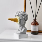 Smeltende Tijdperken: David met Ijsje Sculptuur - Kunst - Beeld - Geel