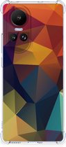 Hoesje maken Geschikt voor OPPO Reno10 GSM Hoesje met doorzichtige rand Polygon Color