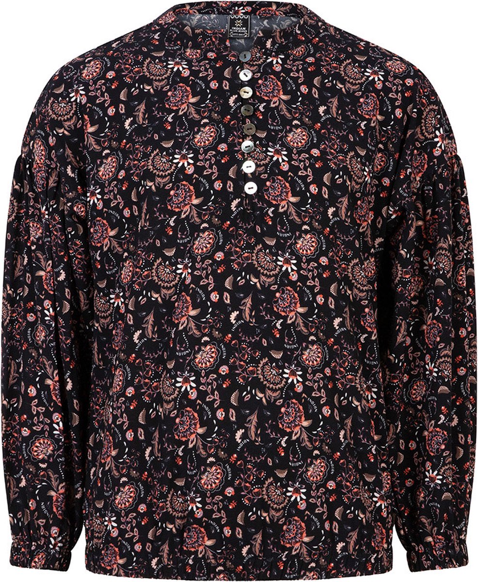 Meisjes shirt paisley - Zwart