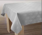 Nappe anti-tache Damassees gris ovale 240 cm - Accessoires de table décoratifs - Décoration de salon - Bonne et Plus®