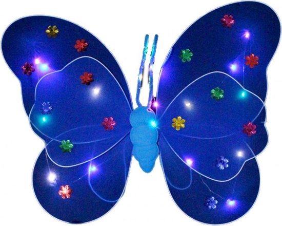 Lichtgevende Vlinder Vleugeltjes - Blauw - Met RGB Verlichting