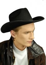 Cowboy/western hoed - voor volwassenen - zwart - Carnavalskleding/feestkleding/verkleedkleding