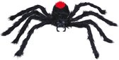 Fiestas Horror spin groot - Halloween decoratie/versiering - zwart - 60 cm- Griezelige thema accessoires