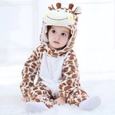 Onesie Giraffe - Maat 122/128 - Verkleedkleren - Kostuum - Carnaval - Jumpsuit - Pyjama - Kerst