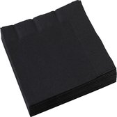Zwarte servetten 3 laags 33cm 20 stuks