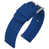 Silicone Rubberen Horlogebandje Blauw 20mm