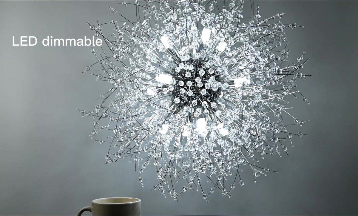 Moderne kroonluchter van paper-maché, plafondlamp voor keukeneland