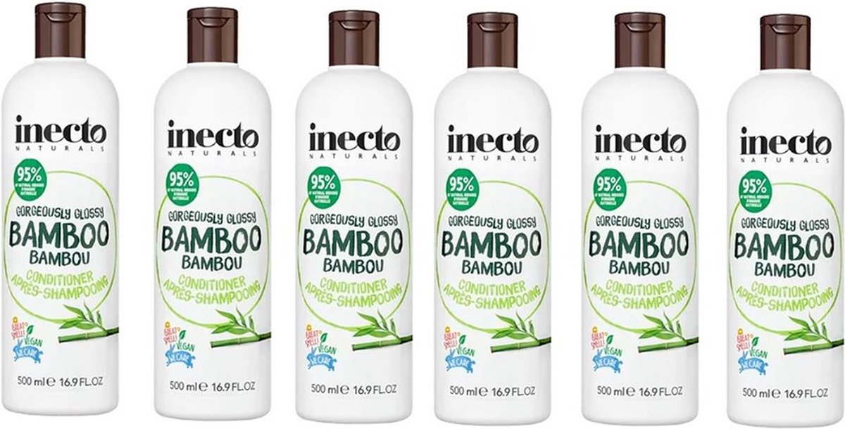Inecto Naturals Conditioner Bamboo - 6x500ml - Voordeelverpakking
