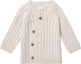 Noppies Unisex cardigan Tyrone long sleeve Unisex Vest - Oatmeal - Maat 56