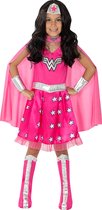 Funidelia | Roze Wonder Woman Kostuum Voor voor meisjes - Superhelden, DC Comics, Justice League - Kostuum voor kinderen Accessoire verkleedkleding en rekwisieten voor Halloween, carnaval & feesten - Maat 97 - 104 cm - Roze