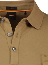 Hugo Boss polo lange mouw bruin