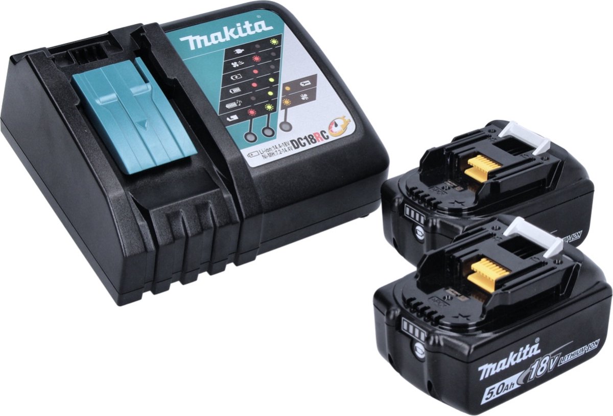 Makita DLX2145TJ 18V Li-Ion Combiset - Accuboormachine met Klopfuntie (DHP458) - Slagschroevendraaier (DTD152) - 2x 5.0Ah accu's – foto 7