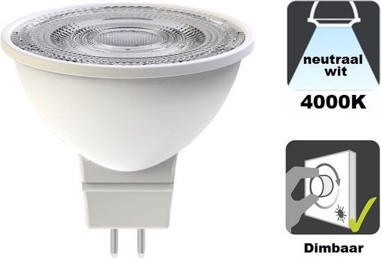 Integral LED - GU5.3 LED spot - 6,1 watt - 4000K - 690 lumen - 12V - Dimbaar